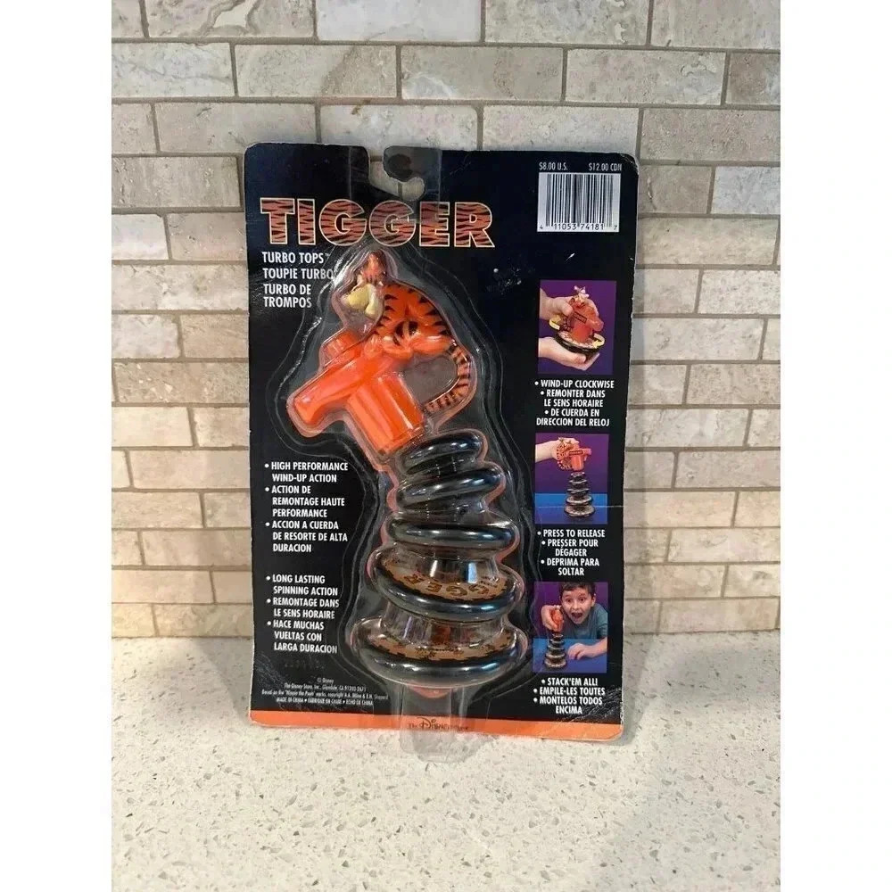 The Disney Store Tigger Spinners Turbo Tops 1998 bw